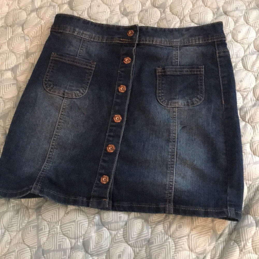 Jean mini skirt